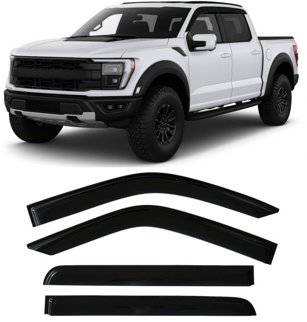 Window Vent Visors | Rain Guards for Jeep, Ford F-150, Ram, Silverado & Sierra (2017+) - Image 2